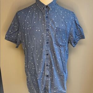 American Rag Blue Casual Button Down Shirt (sz XL)
